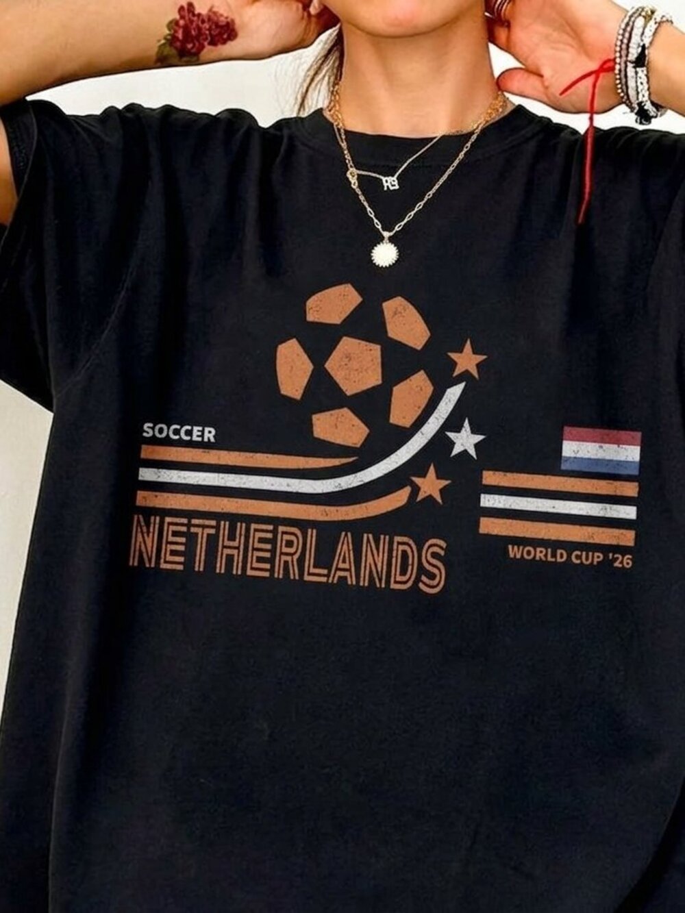 Vintage Netherlands Soccer Tee, Retro Dutch Football Fan Shirt